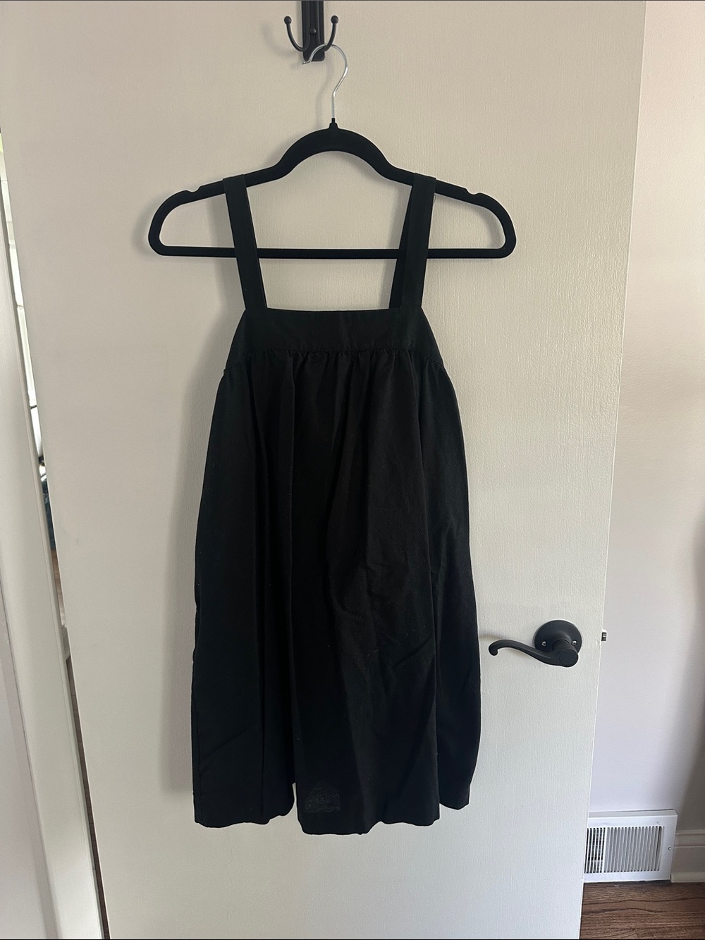Target Black Square-Neck Mini Dress with Wide Straps